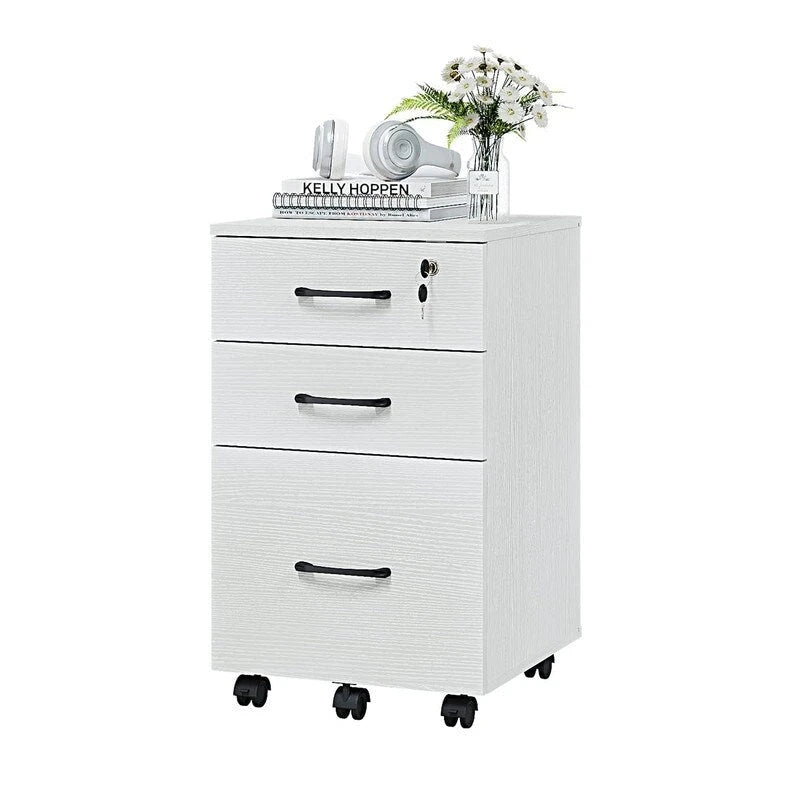 3-Drawer Mobile File Cabinet