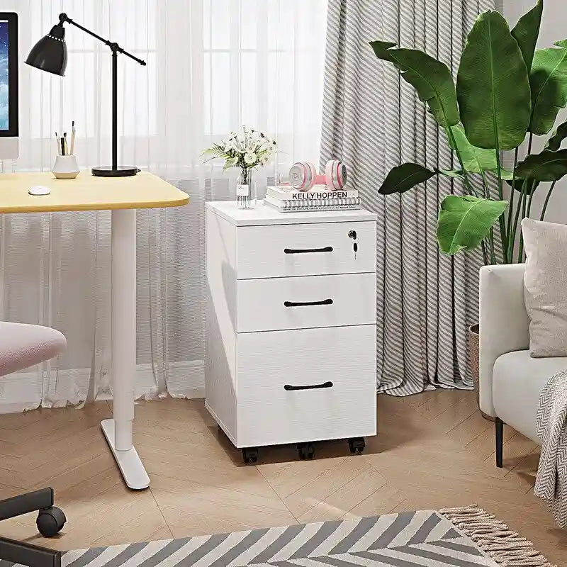 3-Drawer Mobile File Cabinet