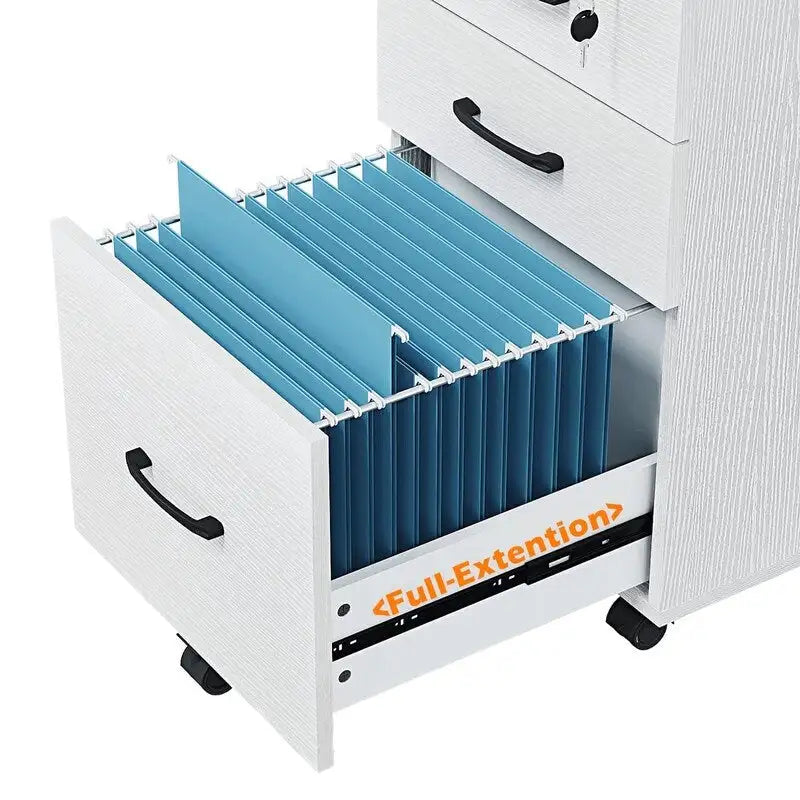 3-Drawer Mobile File Cabinet