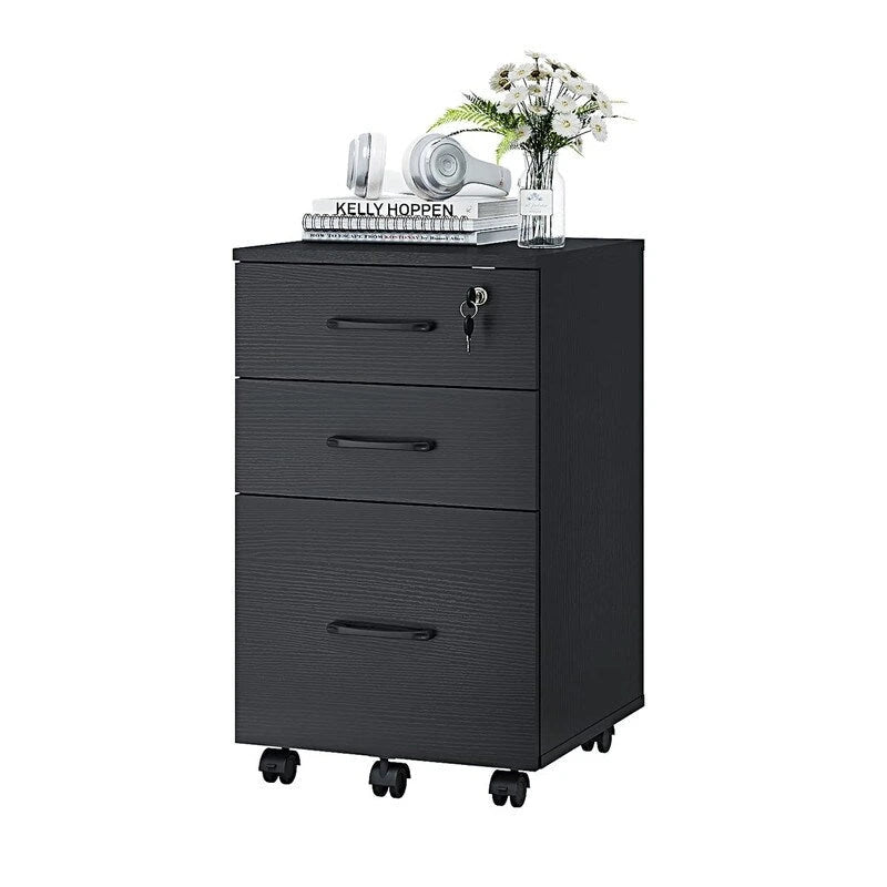 3-Drawer Mobile File Cabinet