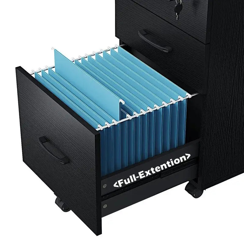 3-Drawer Mobile File Cabinet