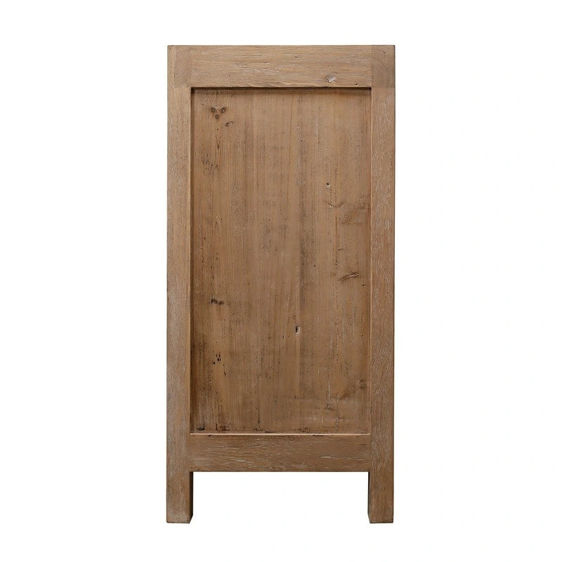 Sideboard With 4 Doors, Weathered Pinewood 86.6x18.9x39.8H