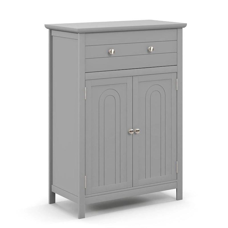 Bathroom Floor Cabinet Wooden Storage Organizer with Drawer