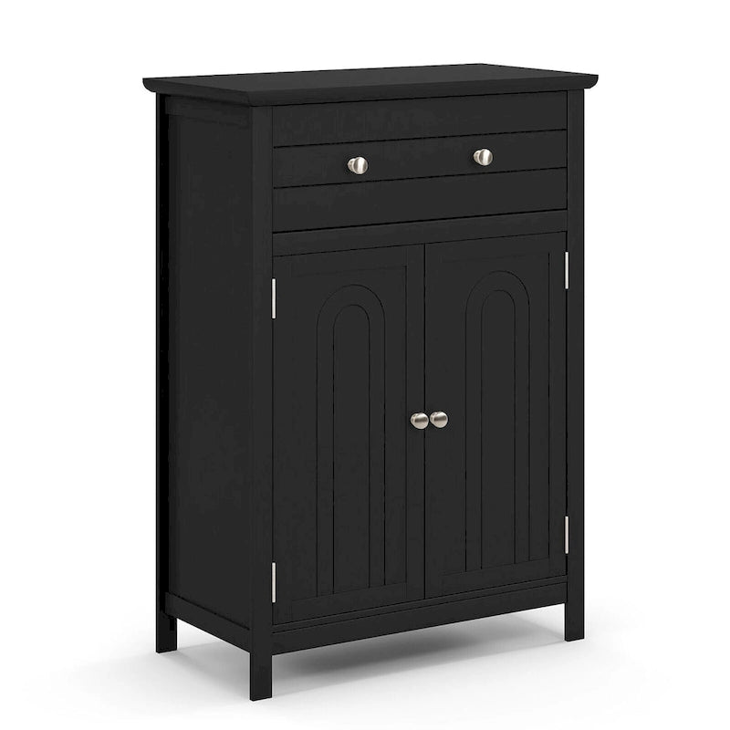 Bathroom Floor Cabinet Wooden Storage Organizer with Drawer