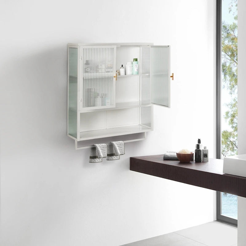 Glass Doors Modern Two-Door Wall Cabinet