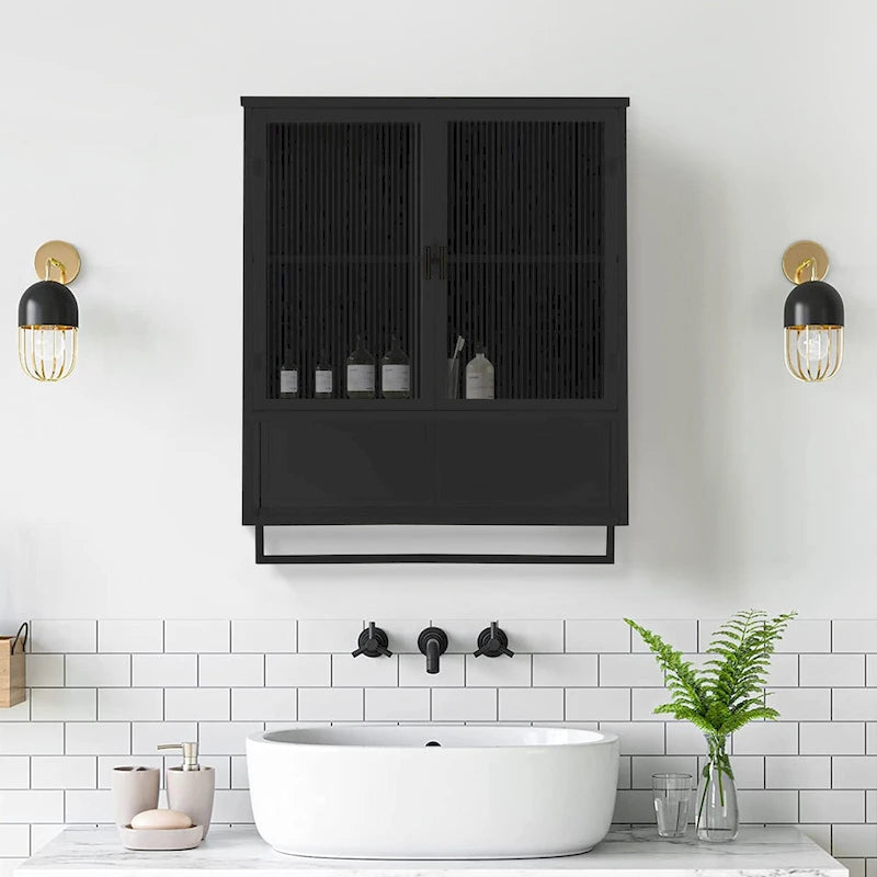 Glass Doors Modern Two-Door Wall Cabinet