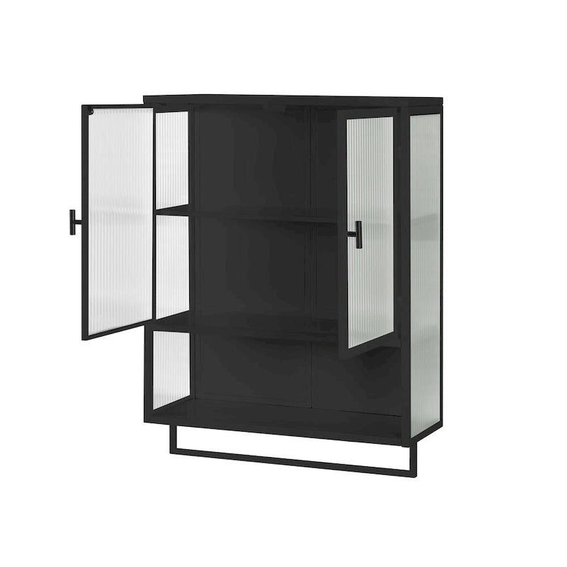 Glass Doors Modern Two-Door Wall Cabinet