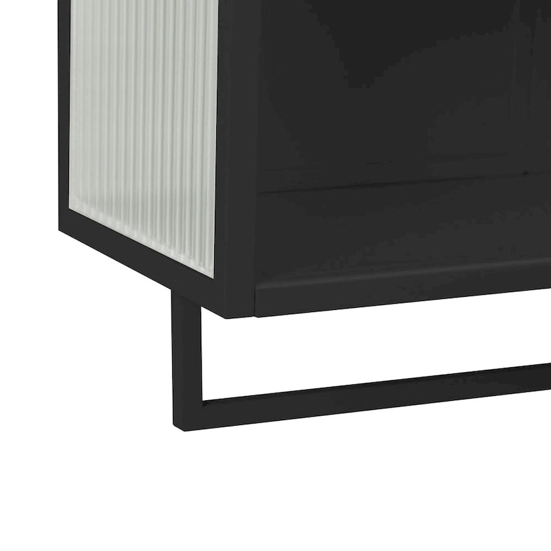 Glass Doors Modern Two-Door Wall Cabinet