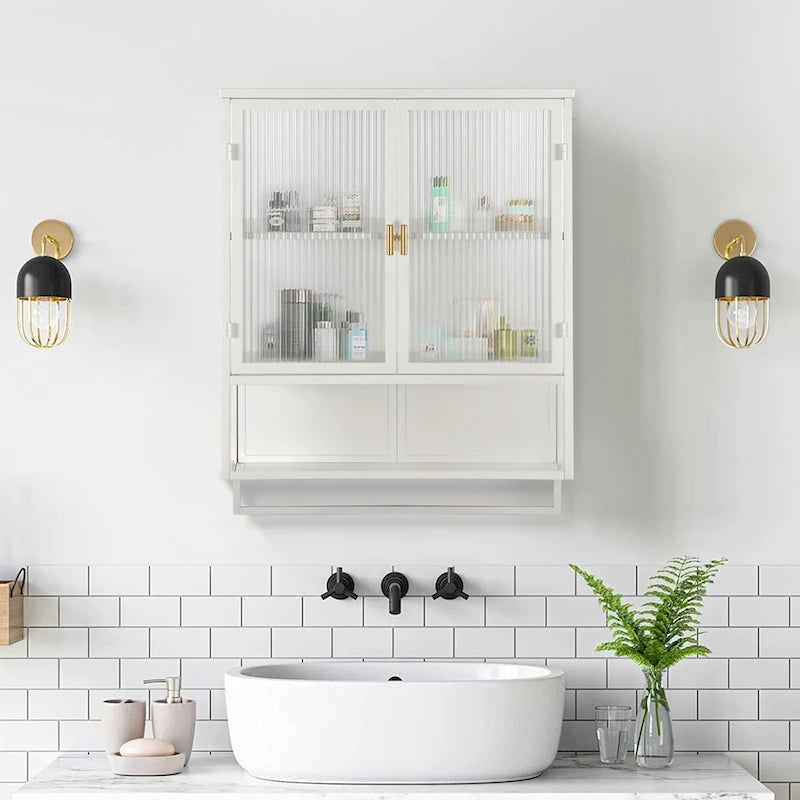 Glass Doors Modern Two-Door Wall Cabinet