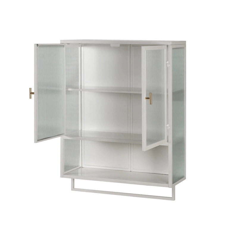 Glass Doors Modern Two-Door Wall Cabinet