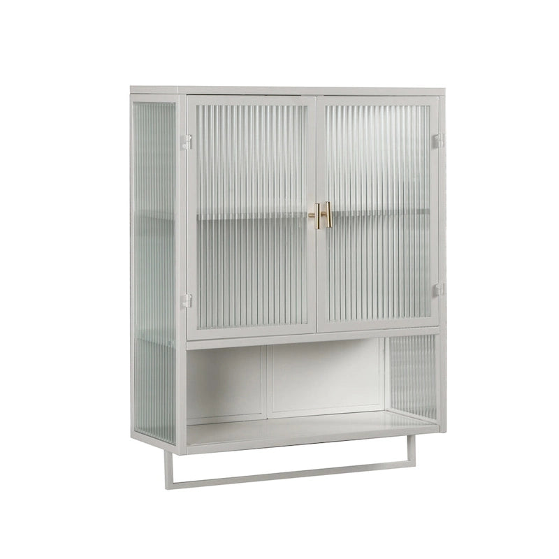 Glass Doors Modern Two-Door Wall Cabinet