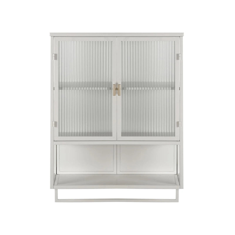 Glass Doors Modern Two-Door Wall Cabinet
