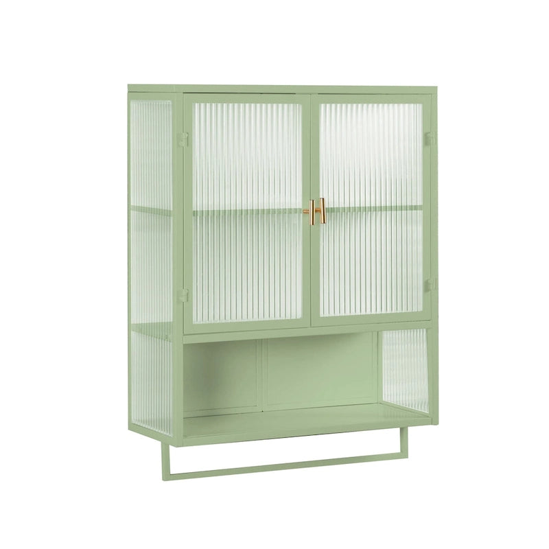 Glass Doors Modern Two-Door Wall Cabinet