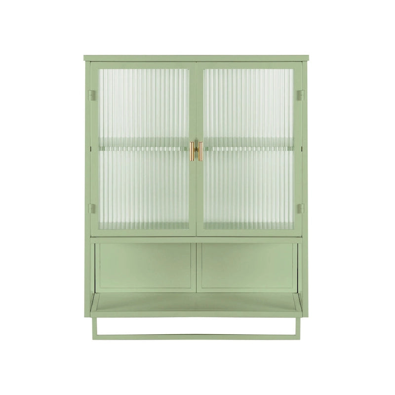 Glass Doors Modern Two-Door Wall Cabinet