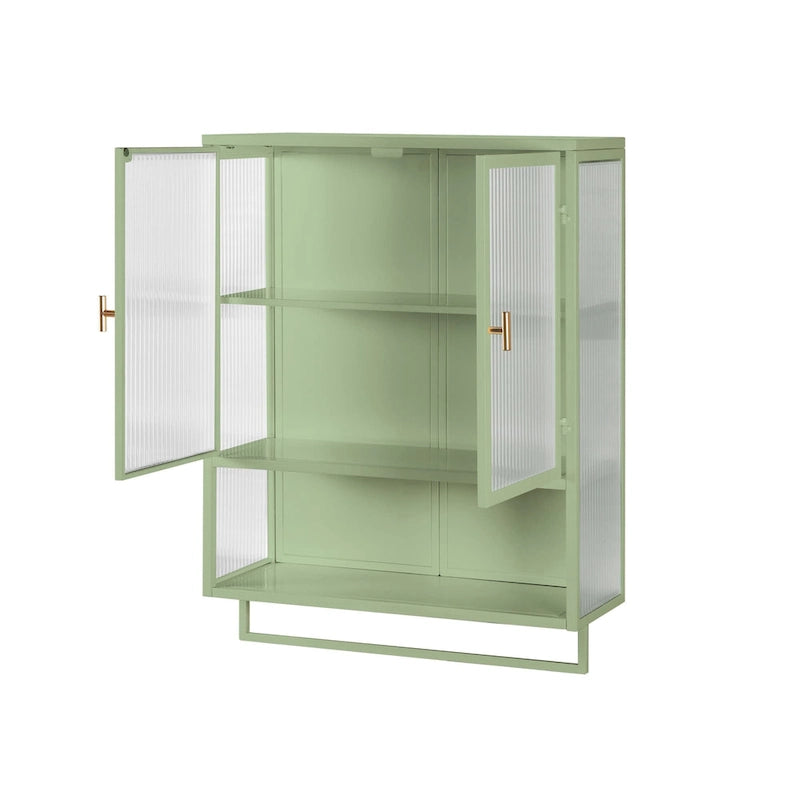 Glass Doors Modern Two-Door Wall Cabinet