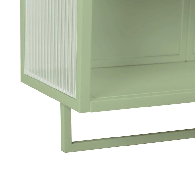 Glass Doors Modern Two-Door Wall Cabinet