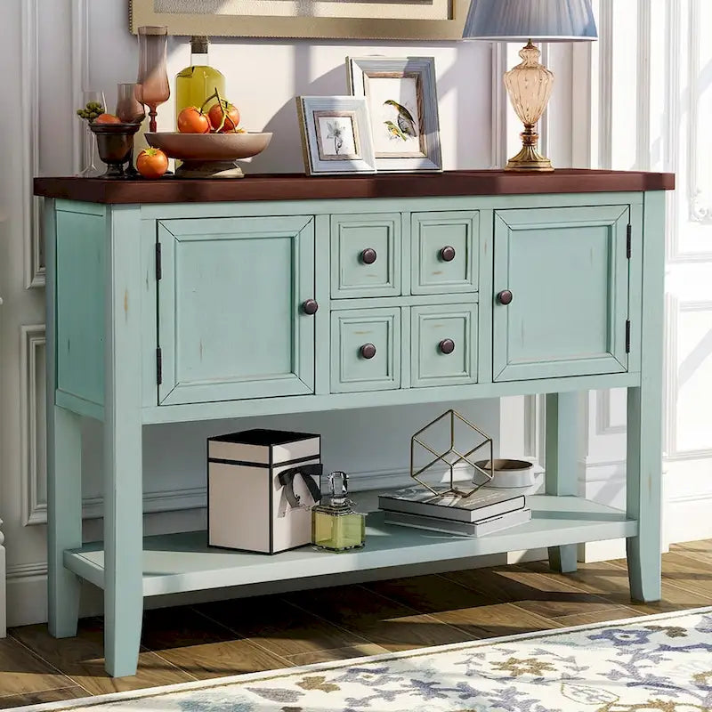 Buffet Sideboard Console Table with Bottom Shelf