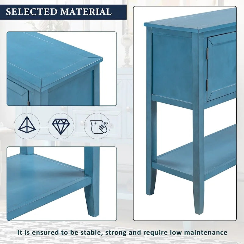 Buffet Sideboard Console Table with Bottom Shelf