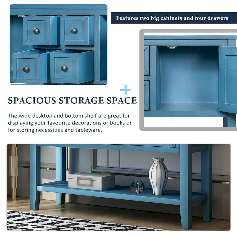 Buffet Sideboard Console Table with Bottom Shelf