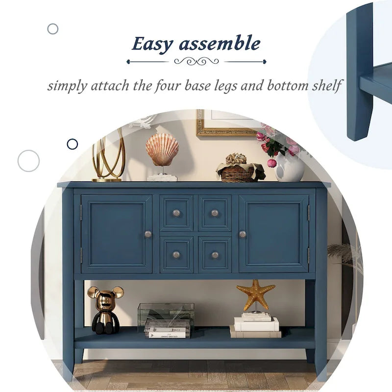 Buffet Sideboard Console Table with Bottom Shelf
