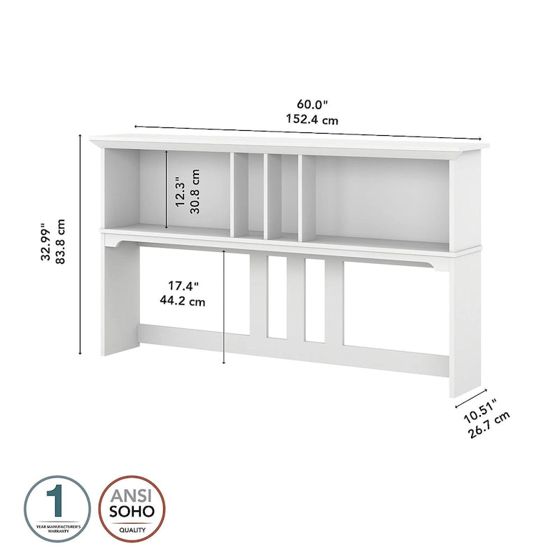 60W Hutch - Hutch Only - 60.00L x 10.51W x 32.99H
