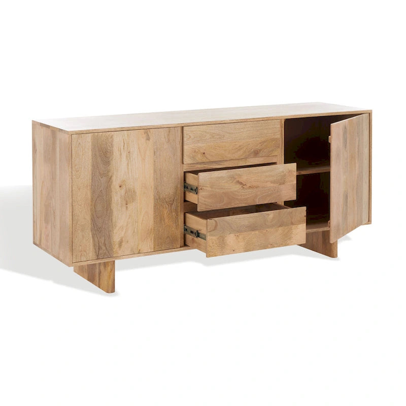 Natural Wood Sideboard - 63 W x 18 D x 29 H