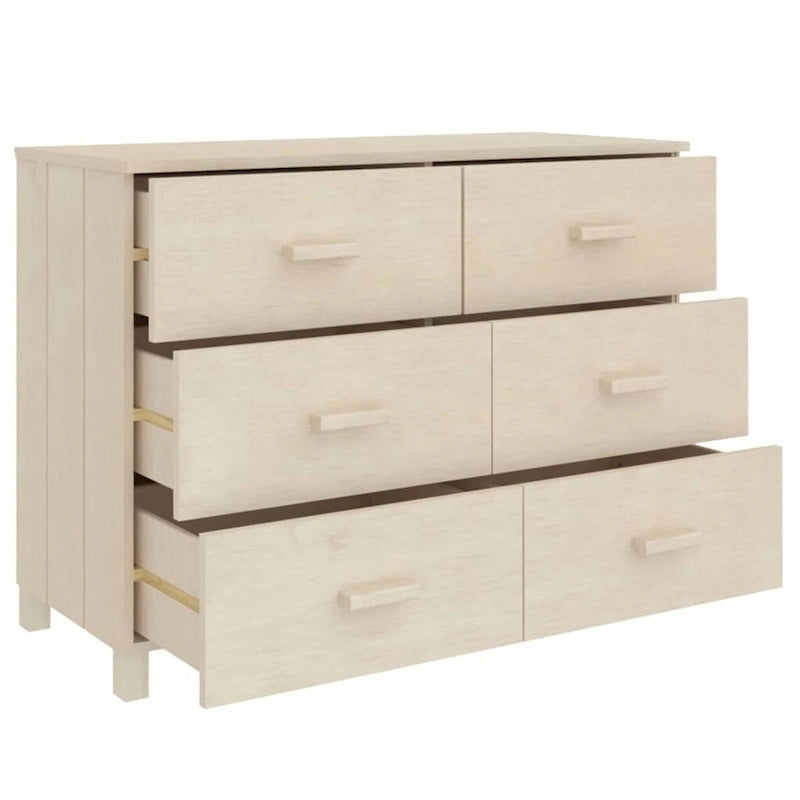 Sideboard Buffet Console Cabinet with Storage, Solid Wood Pine - 44.5 x 15.7 x 31.5