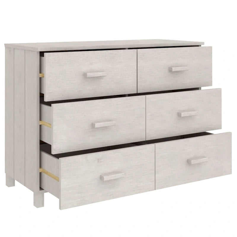 Sideboard Buffet Console Cabinet with Storage, Solid Wood Pine - 44.5 x 15.7 x 31.5