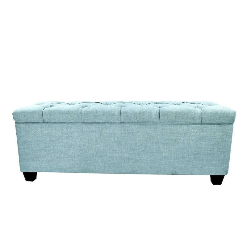 Diamond Tufted Linen & Shoe Storage Bench - HTM100