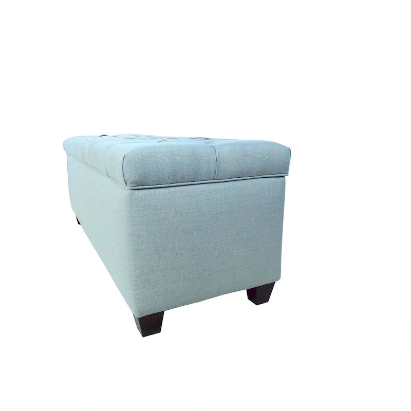 Diamond Tufted Linen & Shoe Storage Bench - HTM100