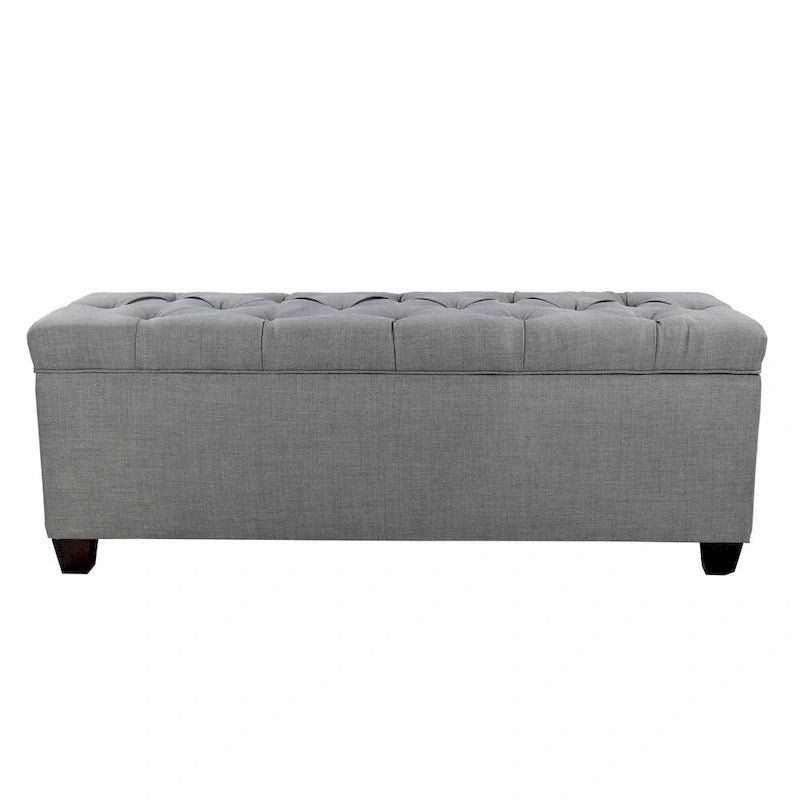 Diamond Tufted Linen & Shoe Storage Bench - HTM100