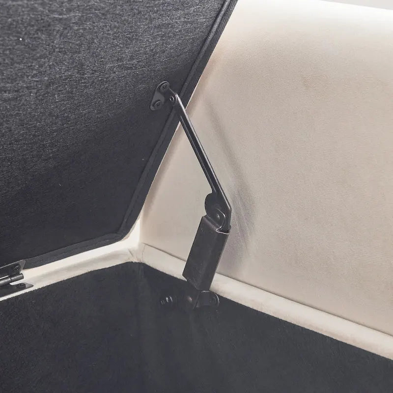 Upholstered Storage Bench with Armrests
