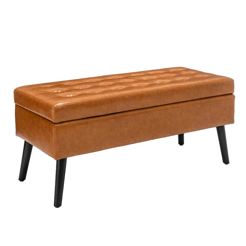 Storage Ottoman Bench – Bedroom & Entryway Bench with Lift-Top Storage