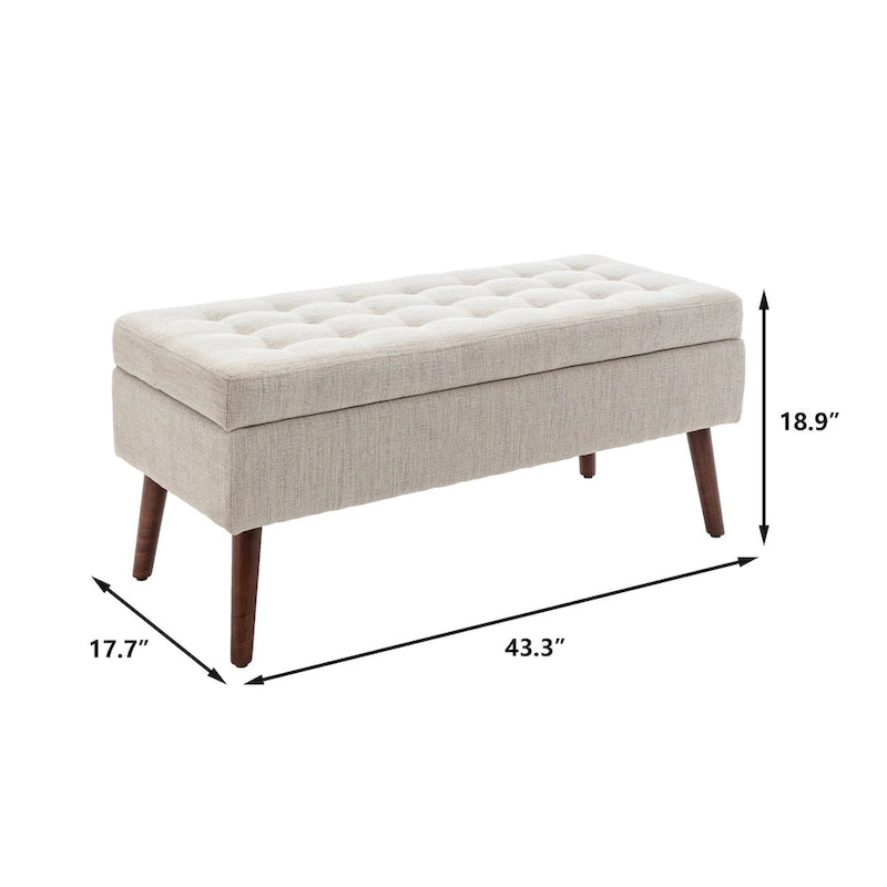 Storage Ottoman Bench – Bedroom & Entryway Bench with Lift-Top Storage