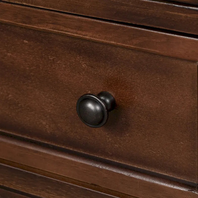 3-Drawer Storage Wood Cabinet End Table with Pull-Out Tray