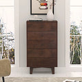7-Drawer Birch Wood Sideboard Cabinet