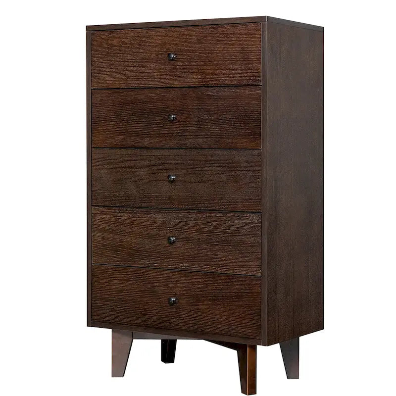 7-Drawer Birch Wood Sideboard Cabinet