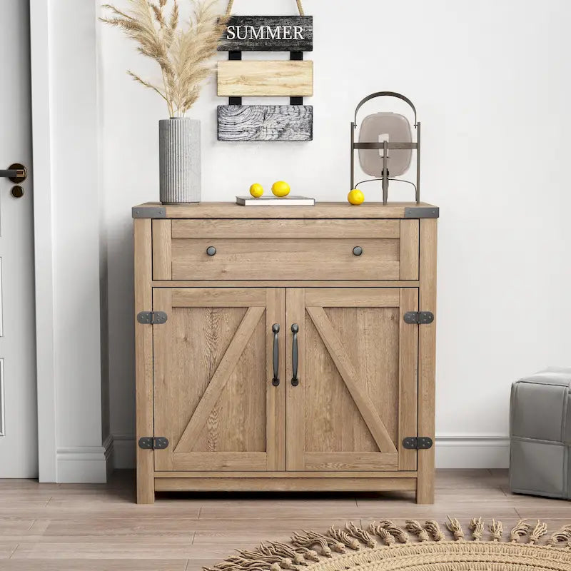 Barn Door Accent Cabinet