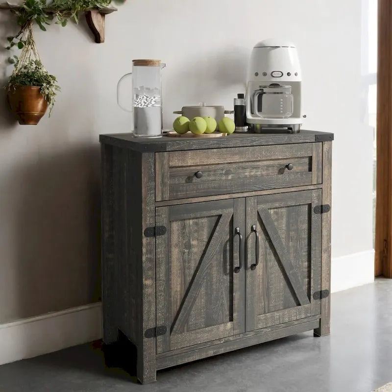 Barn Door Accent Cabinet