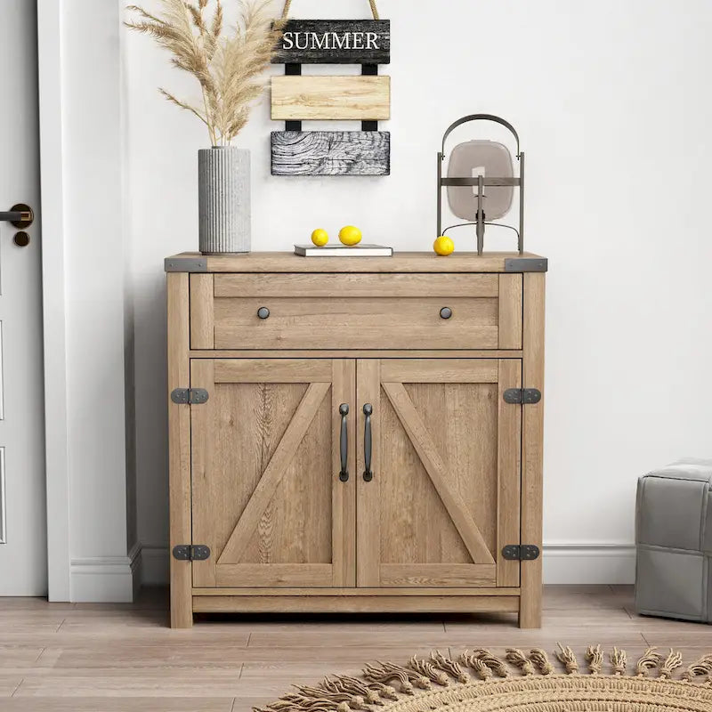 Barn Door Accent Cabinet
