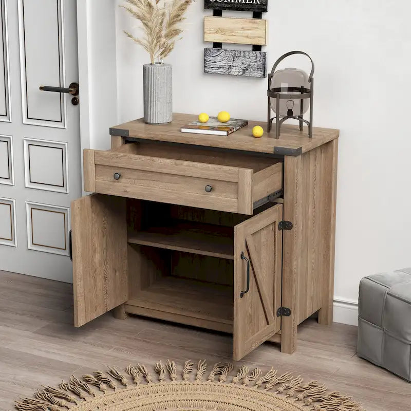 Barn Door Accent Cabinet
