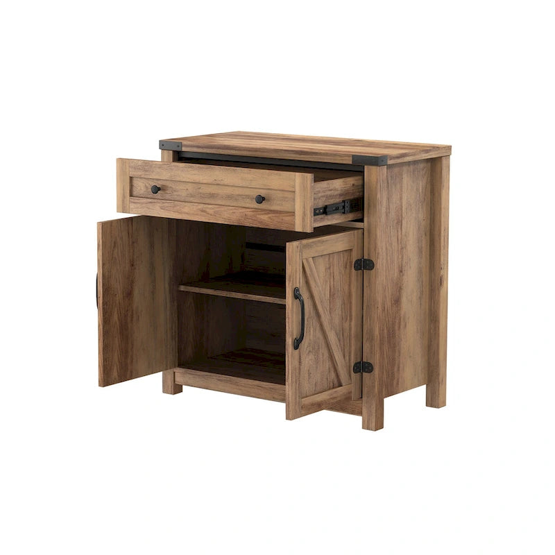 Barn Door Accent Cabinet