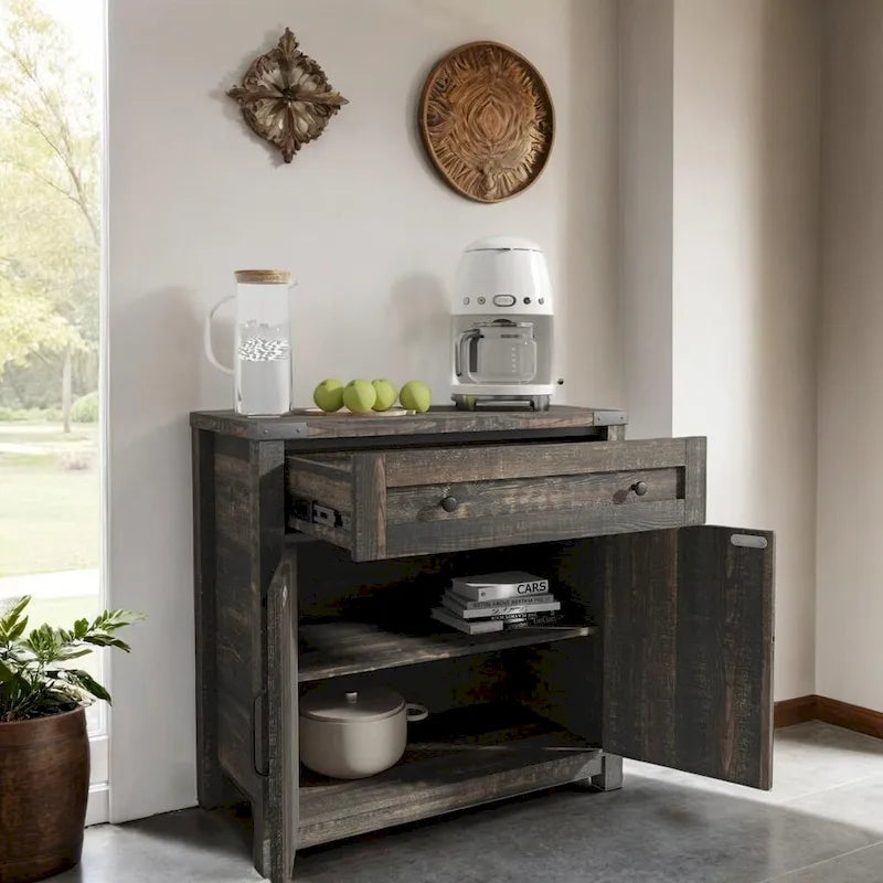 Barn Door Accent Cabinet