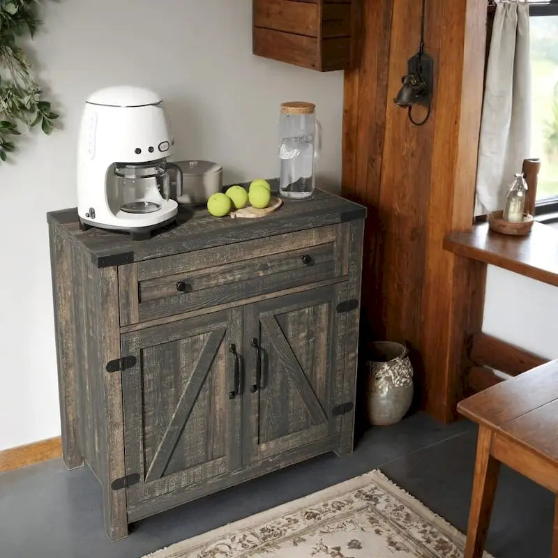 Barn Door Accent Cabinet
