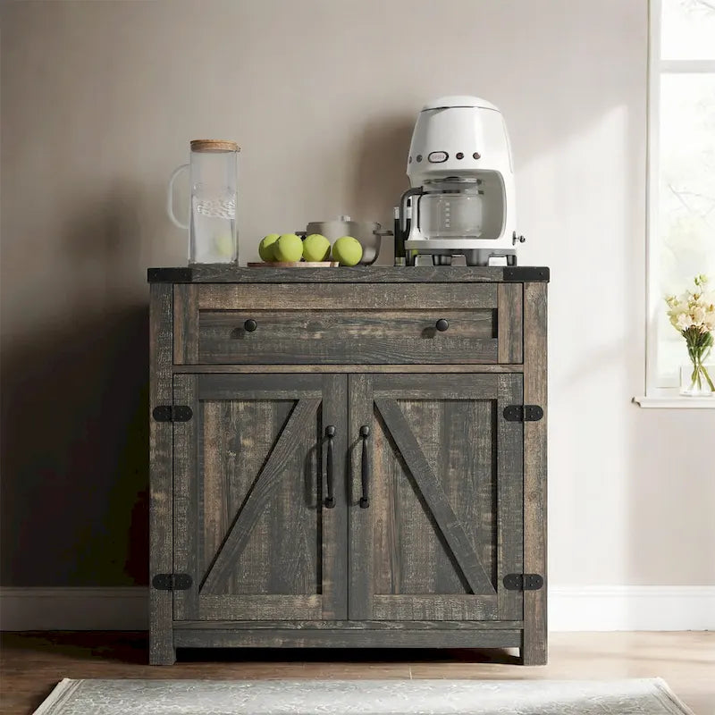 Barn Door Accent Cabinet