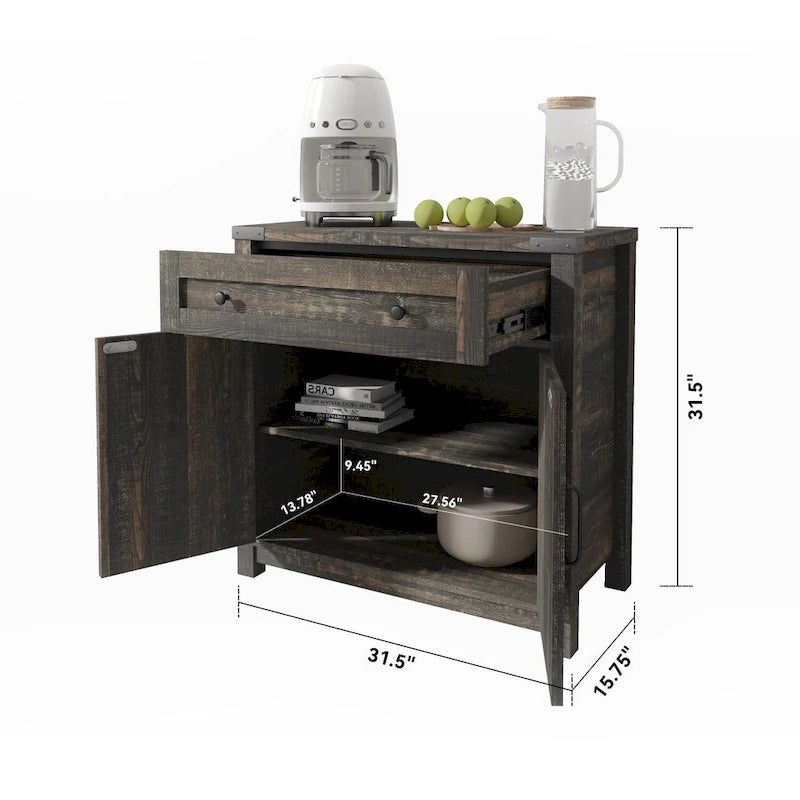 Barn Door Accent Cabinet