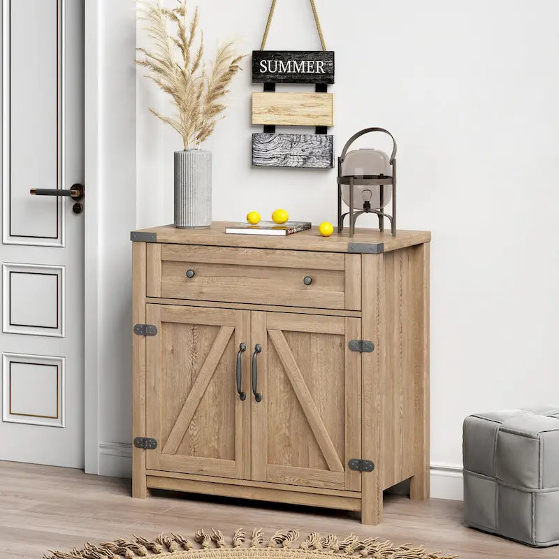Barn Door Accent Cabinet