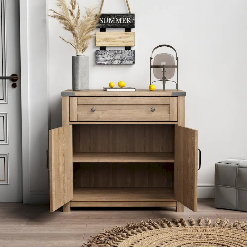 Barn Door Accent Cabinet