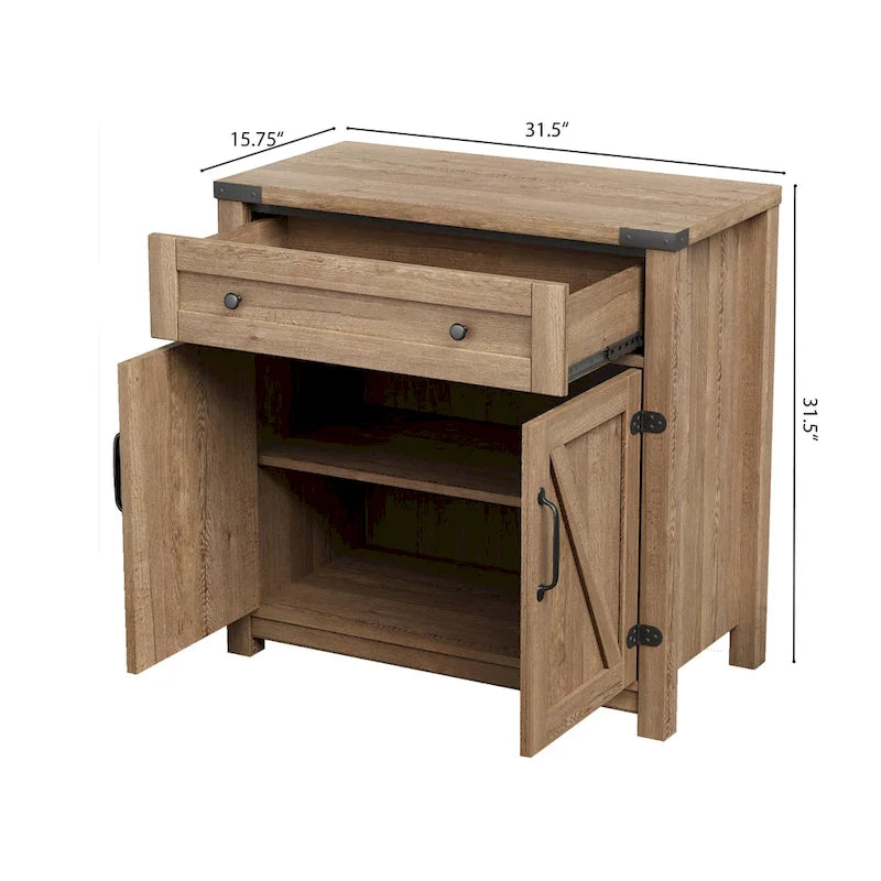 Barn Door Accent Cabinet