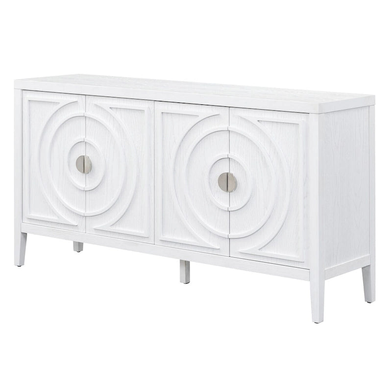 Retro Sideboard with Metal Handles & Adjustable Shelves
